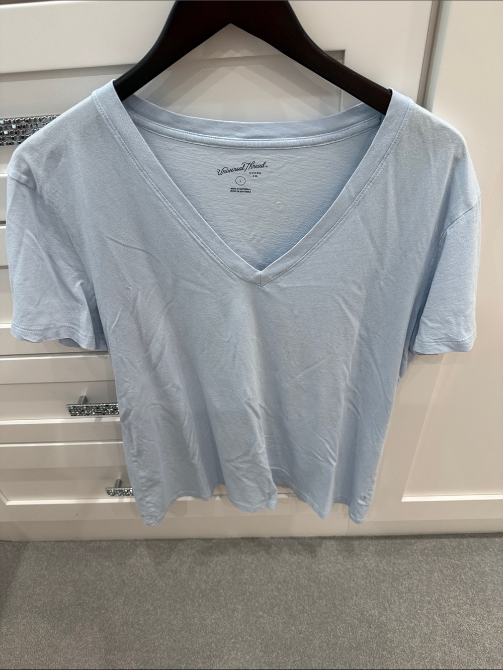 Universal Thread Light Blue V-Neck Short Sleeve Tee